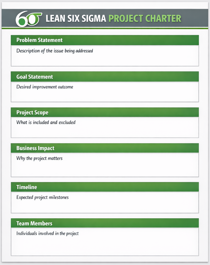 DMAIC Cycle Diagram: Define, Measure, Analyze, Improve, Control